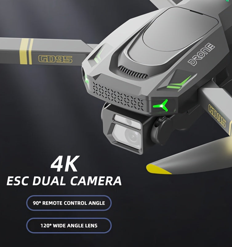 GD95 Doble Batería de Larga Duración, Doble Cámara 480P HD, Grabación, Volteretas de 360°, Mantenimiento Preciso de Altitud, Excelente Dron Aéreo - ¡Primera Opción para el Regalo de Navidad y Cumpleaños de Novio!