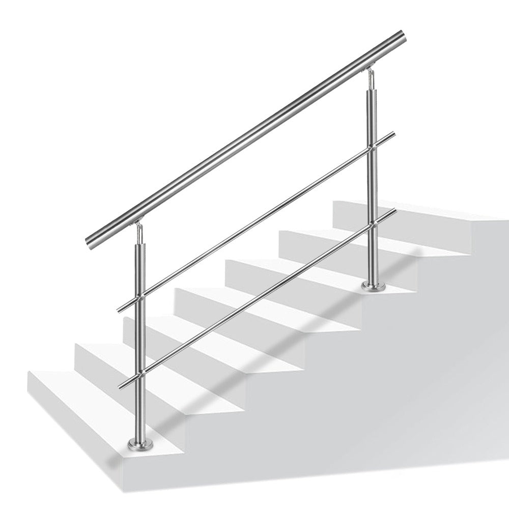 Kit de barandilla de escaleras en acero inoxidable para exteriores e interiores sin barras transversales