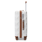 Maleta Mediana de 24" con 4 Ruedas, Ligera de ABS+PC con Carcasa Dura, Maleta de Facturación con Cerradura TSA Incorporada, Regalo de Vacaciones para el Regreso a Clases, Ruedas Giratorias Silenciosas 360°, Cremallera Duradera, Asa Telescópica, Diseño Ant
