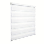 1pc, Persianas Doble Rodillo, Bloqueo de Sol y Luz, Persianas Zebra, Dormitorio Sala Baño, Semi-transparente, Sin Perforación, Decoración del Hogar