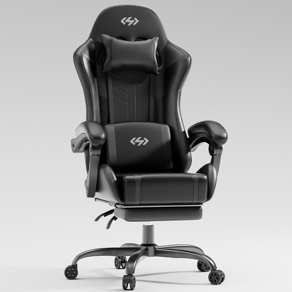 Silla Gaming con Cojín de Resortes de Bolsillo, Silla de Computadora Ajustable en Altura, Silla Ergonómica para Adultos con Soporte Lumbar de Masaje, Silla con Función Giratoria, para Gaming u Oficina