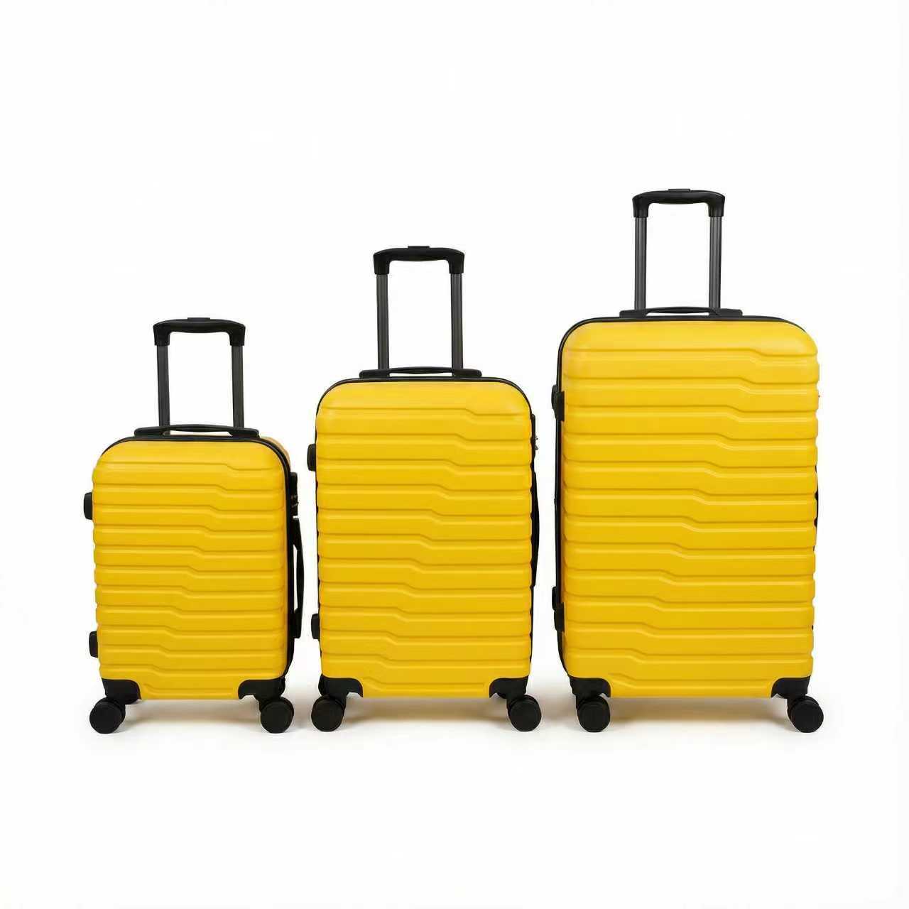 Juego de 3 Maletas Tamaños 18" (51X33X20cm), 22" (61x41x25cm), 26" (71x46x31cm) Medidas con ruedas incluidas, con Cerradura Numérica Maleta Cabina Trolley con Carcasa ABS Ligera, Asa Telescópica de Aluminio y 4 Ruedas Giratorias 360°