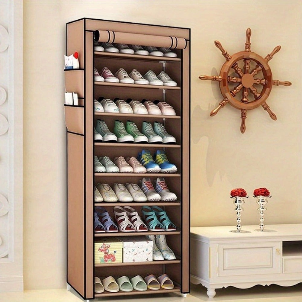 Estantería para Zapatos de 9 Niveles, Armario para Zapatos, Almacenamiento de Zapatos, Capacidad para Aproximadamente 27 Pares de Zapatos, Estante Sencillo (58 x 28 x 160 cm)