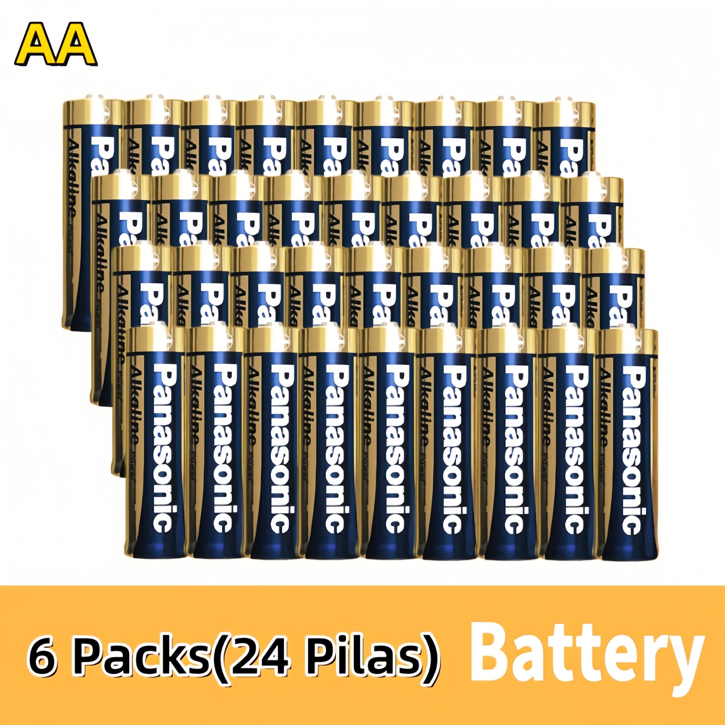 Baterías Alcalinas AA/AAA (LR6/LR03) 1.5V - 24/48piezas Baterías Panasonic Baterías de Juguetes Baterías de Control Remoto - Energía Duradera y Confiable | Para Controles Remotos, Ratones, Linternas, Relojes Despertadores | Marca Panasonic