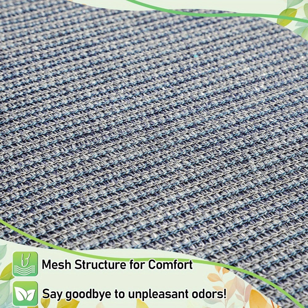 Colchoneta de Camping de Alta Calidad - Transpirable - Antideslizante - Gris Azulado - con 12 Agujeros, 13 Estacas y Bolsa de Transporte - 250/300/350/400/500/550/600Cm