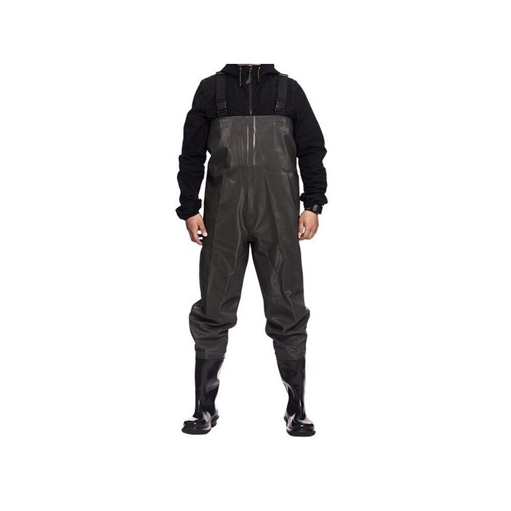 Botas de Vadeo Impermeables para Pesca, Botas de PVC Duraderas para Pesca y Trabajo en Agua, Vadeo con Correas Ajustables, Vadeo Protector con Suela Antideslizante, Alta Resistencia a Daños Mecánicos, Vadeo Profesional para Pesca y Nadar, Botas Cómodas pa
