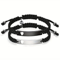 Pulsera Magnética de Acero Inoxidable para Parejas JewelryWe - Pulso Atractivo y Duradera con Cuerda Trenzada Adjustalbe, Regalo Ideál Para San Valentín o Aniversario. Diseño Elegante Vintage Unisex en Metal De Alta Calidad