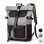 Mochila de Viaje Moderna de 20L/26L para Hombres, Mujeres, Estudiantes, Mochila Escolar Ligera con Tapa Enrollable, con Cremallera Antirrobo, Mochila Ligera para Senderismo, Viajes y Deportes al Aire Libre