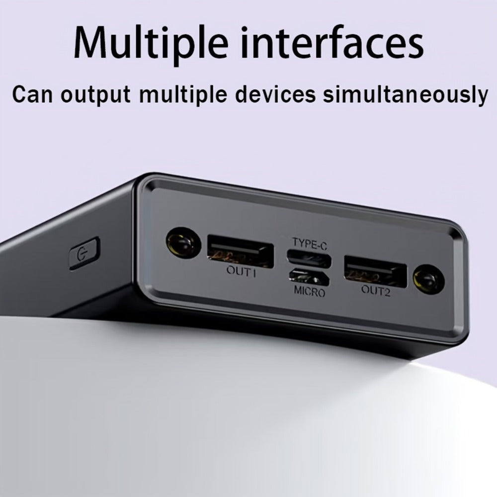 Batería Externa de 50000mAh, Carga Súper Rápida, Batería de Respaldo de Energía de Emergencia para Exteriores, Luz para Camping al Aire Libre, Batería Externa de Gran Capacidad, Soporta la Carga de Múltiples Dispositivos Simultáneamente, Adecuada para Tel