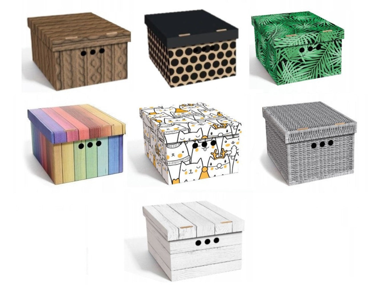 Caja de almacenamiento decorativa de cartón, 1 pieza, con estampado, para ropa, artículos pequeños, documentos, ideal para hogar, oficina o armario, dimensiones: 35x26.3x18.6 cm