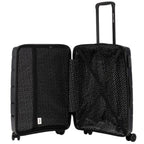 Maleta rígida de 20", aproximadamente 55 x 40 x 20 cm / Color negro / Equipaje resistente a daños con mango telescópico / 4 ruedas giratorias dobles de 360° / Candado de combinación / Asas laterales y superiores de HAWFINCH