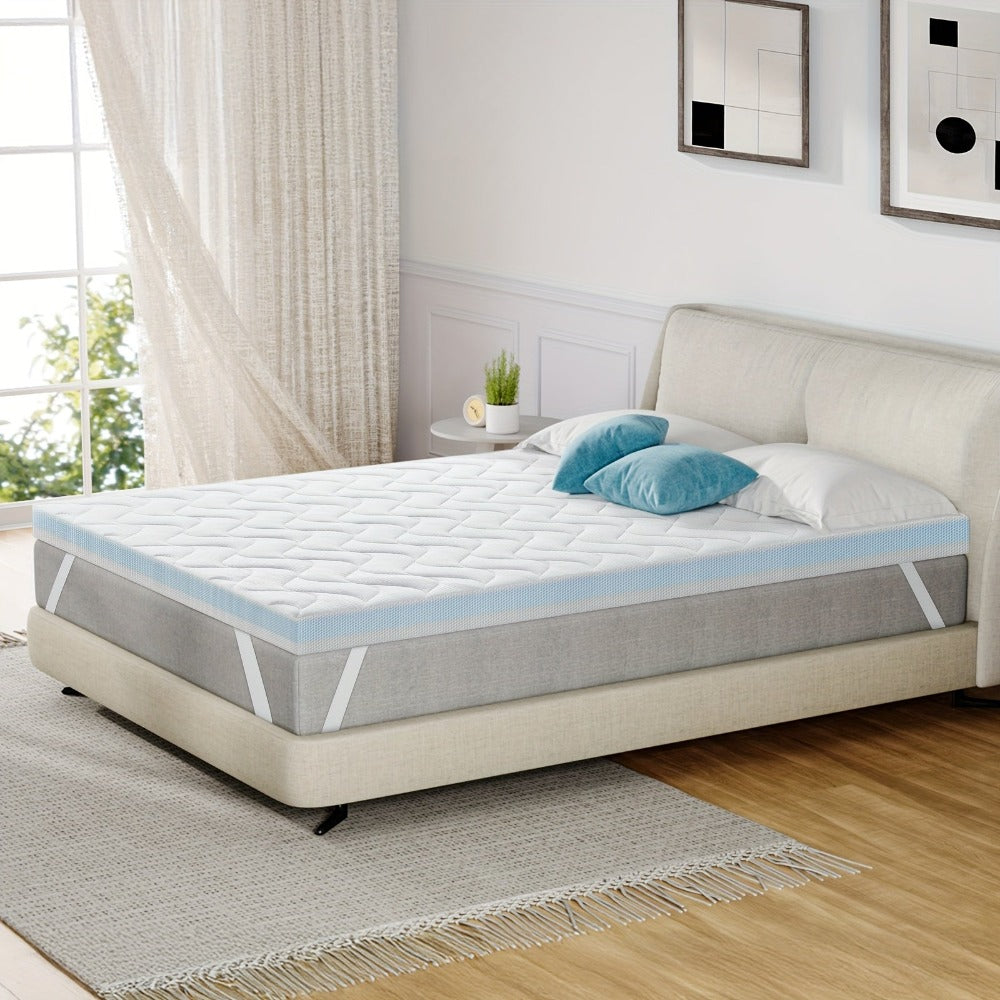 Bedstory 10CM O 7.5CM O 5CM Protector de Colchón, Doble Dureza H3 y H4 Gel Espuma Fría, Transpirable, Lavable, Funda de Malla 3D Removible, Protector de Colchón para Cama de Resorte 90 100 120 140 160X200 180X200 200X200, Sofá y Colchones Duros