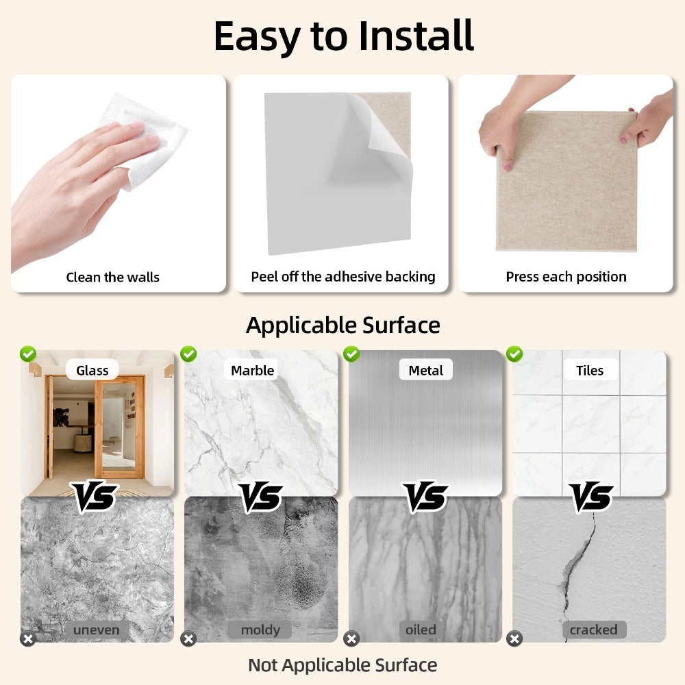 Paquete de 24 Paneles Autoadhesivos de Alta Densidad para Absorción de Sonido, Insonorización de Paredes, Puertas, Techos, Juegos, Decoraciones, Oficinas y Estudios