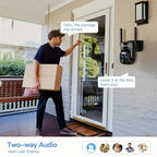 [Zoom 10x] Cámara de seguridad de exterior de 4MP con zoom automático de doble lente, más clara a distancia, cámara de alta definición 2K con panel solar, sistema de monitoreo PTZ de doble lente, foco deportivo WiFi 5G, visión nocturna en color, llamada b