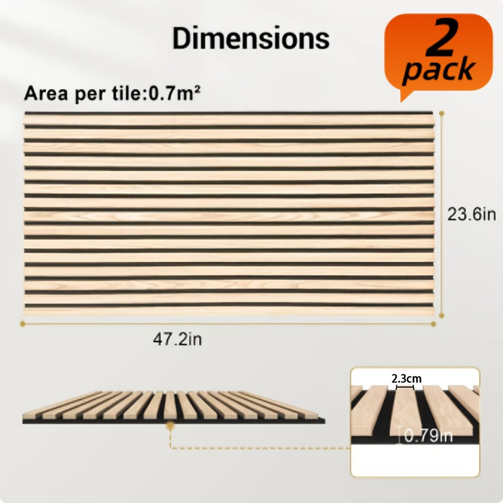 2/4 piezas de paneles acústicos de madera (120×60 cm), hechos de material de fieltro que absorbe el sonido, diseñados para aislamiento acústico, reducción de ruido y eliminación de eco, disponibles en una variedad de colores, adecuados para decoración de