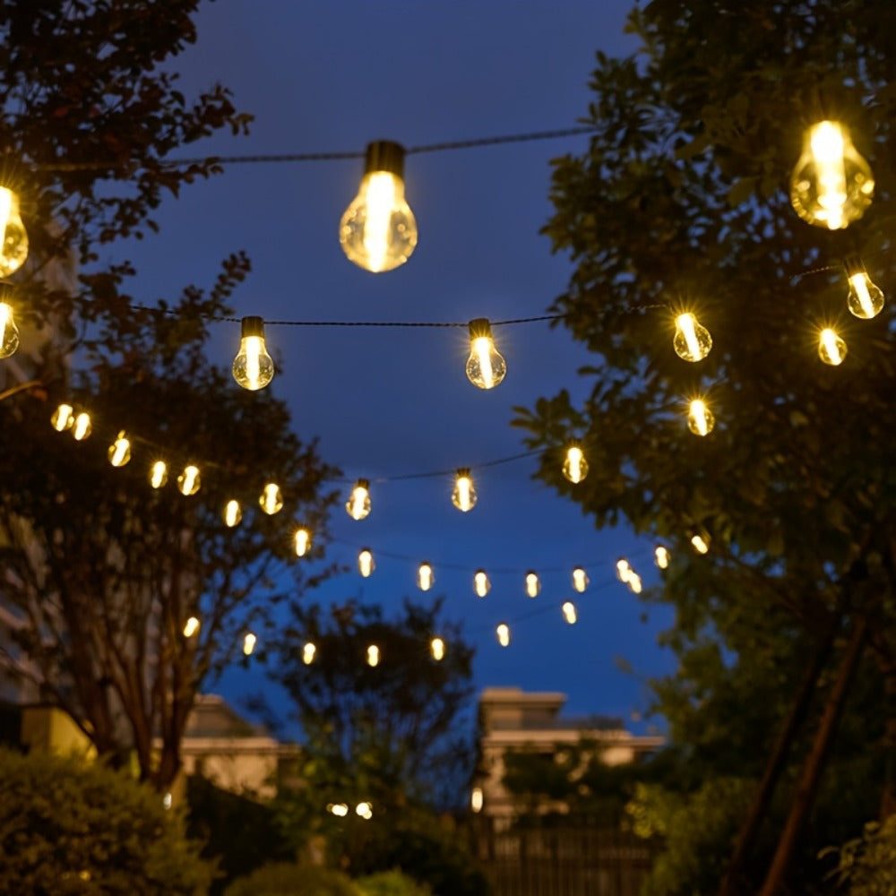 Guirnalda LED solar de ocho modos | Para jardín, camping y fiestas