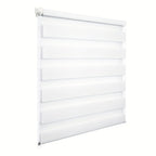 1pc, Persianas Doble Rodillo, Bloqueo de Sol y Luz, Persianas Zebra, Dormitorio Sala Baño, Semi-transparente, Sin Perforación, Decoración del Hogar