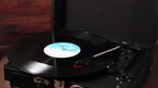 Tocadiscos Clásico Maio C200, Reproductor de Vinilo, Plancha de Discos, Unidad de Tocadiscos, Estéreo de Alta Calidad, Altavoz Integrado, 3 Velocidades, Tocadiscos Clásico con Transmisión por Correa, Salida de Audio de 3.5 mm, Compatible con Altavoces Ext
