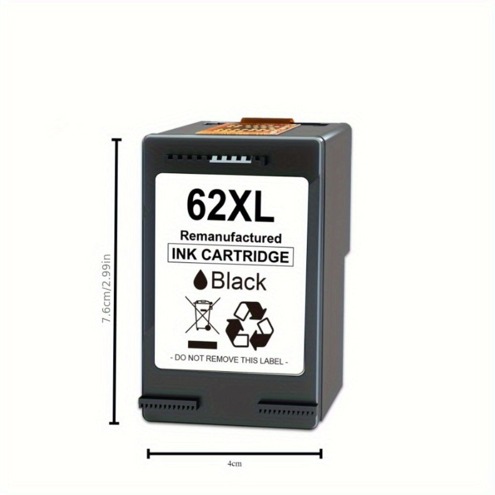 Pack de 2 Cartuchos 62XL 62 XL Multipack Compatibles para Impresoras HP 62, para Envy 5540 5544 5545 5548 5640 5646 7640 OfficeJet 200 5740 5742 5744 (Color )