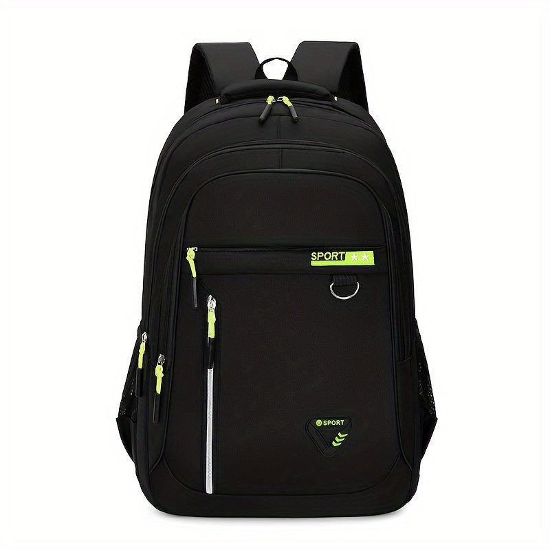 1 pieza de mochila de negocios Vanaheimr para estudiantes universitarios - Compartimento ligero para portátil, correas de hombro ajustables, forro de poliéster duradero, negro, perfecta para la escuela, el trabajo o el viaje, regalo ideal de cumpleaños, m