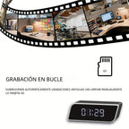 Cámara de Reloj Rectangular Inteligente, Cámara Inalámbrica Wifi 1080P con Visión Nocturna, Detección de Movimiento y Visualización Remota, Cámara de Vigilancia para Bebés/Personas Mayores/Mascotas, Seguridad Interior para el Hogar, Decoración de Escritor