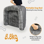 Cama Extra Grande para Perros Adecuada para Adultos | Cama Ortopédica para Siesta con Piel Sintética Lavable | Plegable y Portátil, Adecuada para Sala de Estar, Salón | Proporciona Espacio Amplio para Dormir para Adultos y Mascotas
