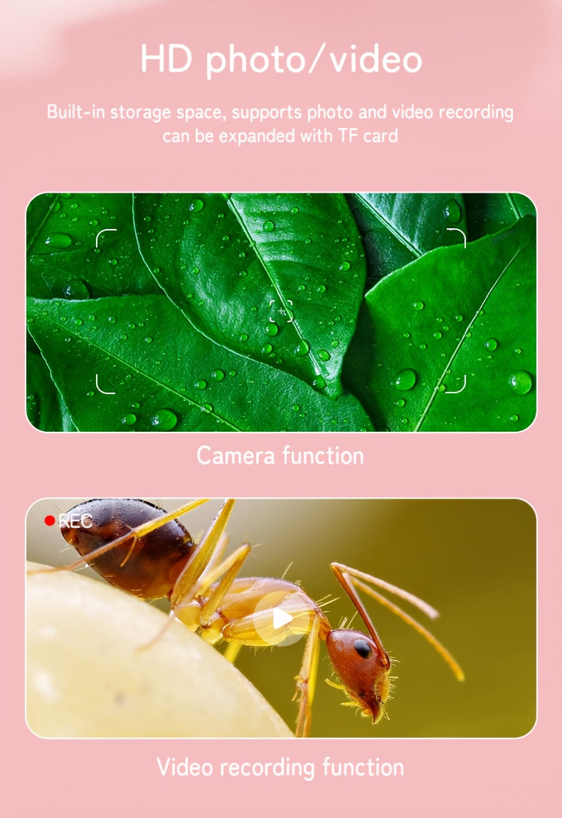 Microscopio Portátil de Bolsillo 1000X para Niños, Pantalla de 6.1 cm, Recargable, Mini Microscopio Digital Educativo, Regalo para Niños y Estudiantes de 3 a 12 Años