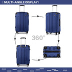 Maleta de embarque de carcasa rígida ABS 55x35x20cm, carrito de viaje, equipaje de mano de cabina, 33L, regalo de Black Friday, Día de Acción de Gracias, Navidad
