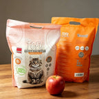 Arena para gatos con tofu perfutado, 6 l (1 paquete), original, arena para gatos con manzana, lavanda, limón y fibra de soja.