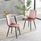 Sillas de comedor MCC Direct en conjunto de 4 piezas Hechas de terciopelo, patas de metal, sillas Lexi, sillas de diseño