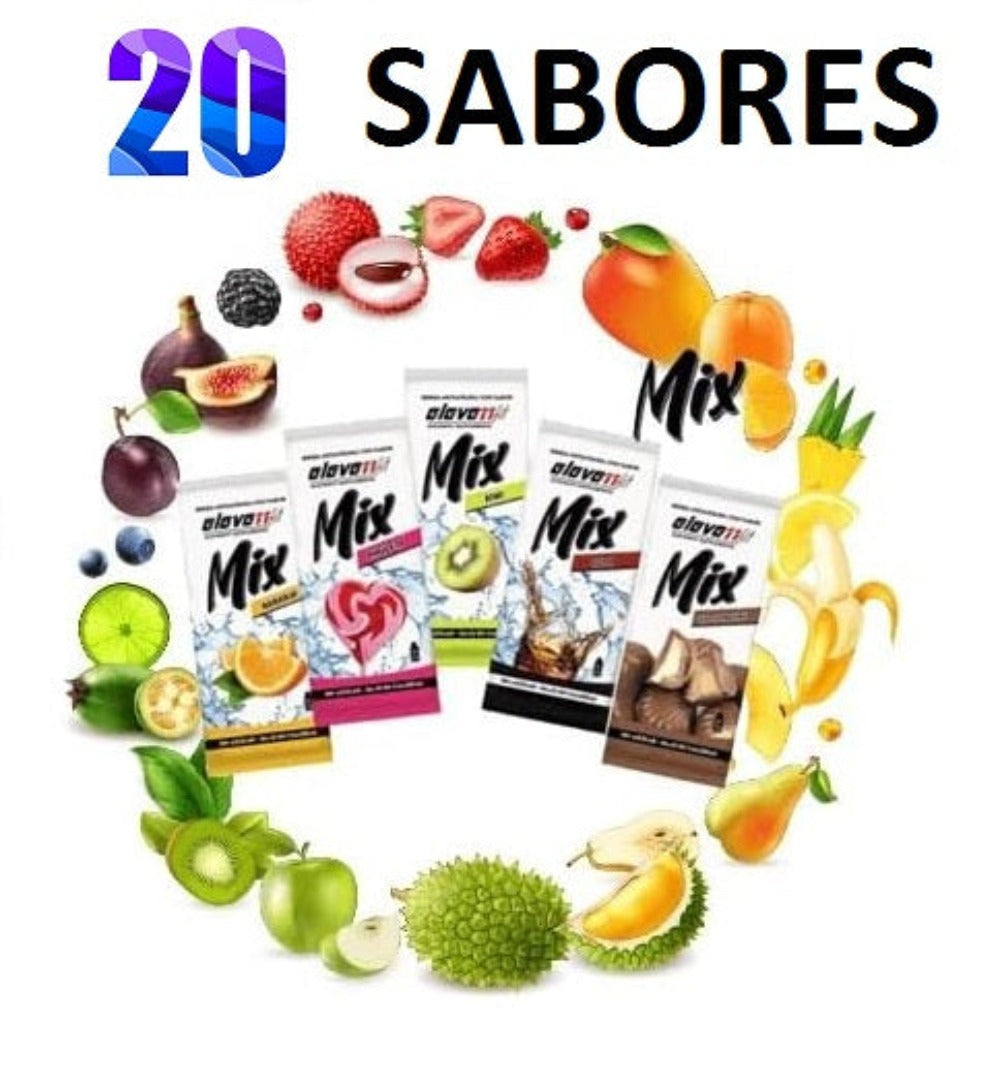 BEBIDAS MIX de ELEVEN FIT, 20 Sobres de Sabores Variados SIN AZÚCAR, Bebidas Instantáneas, 9g x 20 Sobres