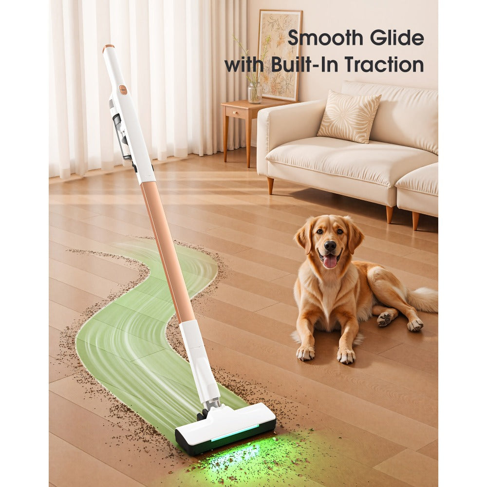 Aspiradora Inalámbrica Lubluelu 35Kpa, Aspiradora Ligera sin Cerdas Anti-Enredos, Hasta 50 Min de Autonomía, para Alfombras, Pisos de Madera Dura y Pelo de Mascotas