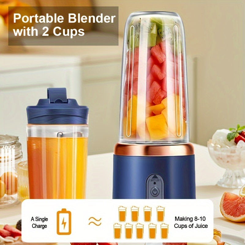 Exprimidor recargable con vaso portátil multifuncional | Para zumos en casa y exterior