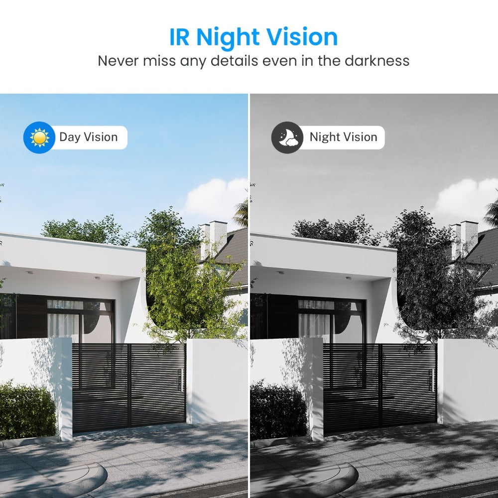 Cámara de Timbre de Video Inalámbrica Wi-Fi 2K, Alimentada por Batería, Detección de Personas con IA, Vista en Vivo, Visión Nocturna, Almacenamiento en la Nube, Solo WiFi 2.4G, Cámara de Vigilancia para Sistema de Seguridad del Hogar