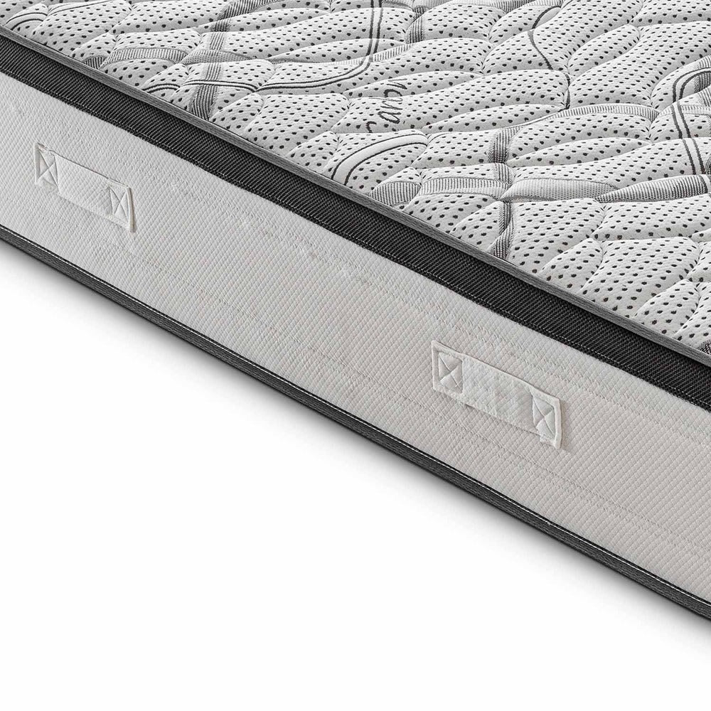 Colchón ROYAL DELUXE con Efecto MEMORY - Espuma HR de Alta Densidad - 100% Ortopédico Hecho en Italia - Funda con Efecto Relajante CARBONIO