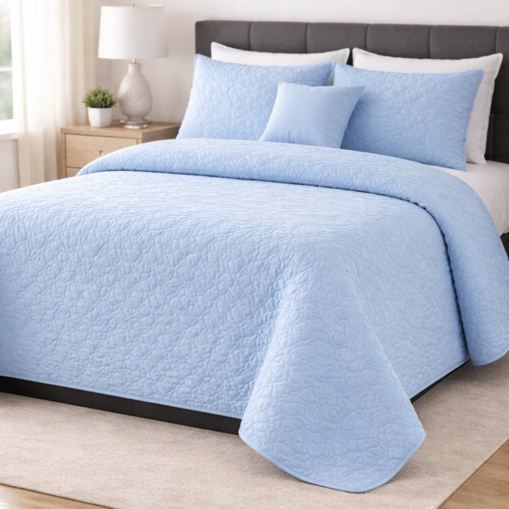 Colcha Bouti Verano Estampada Reversible – Microfibra Suave y Duradera, Antiárrugas, Secado Rápido, Ligera para Cama Individual 90 y Doble – Sin Fundas de Almohada