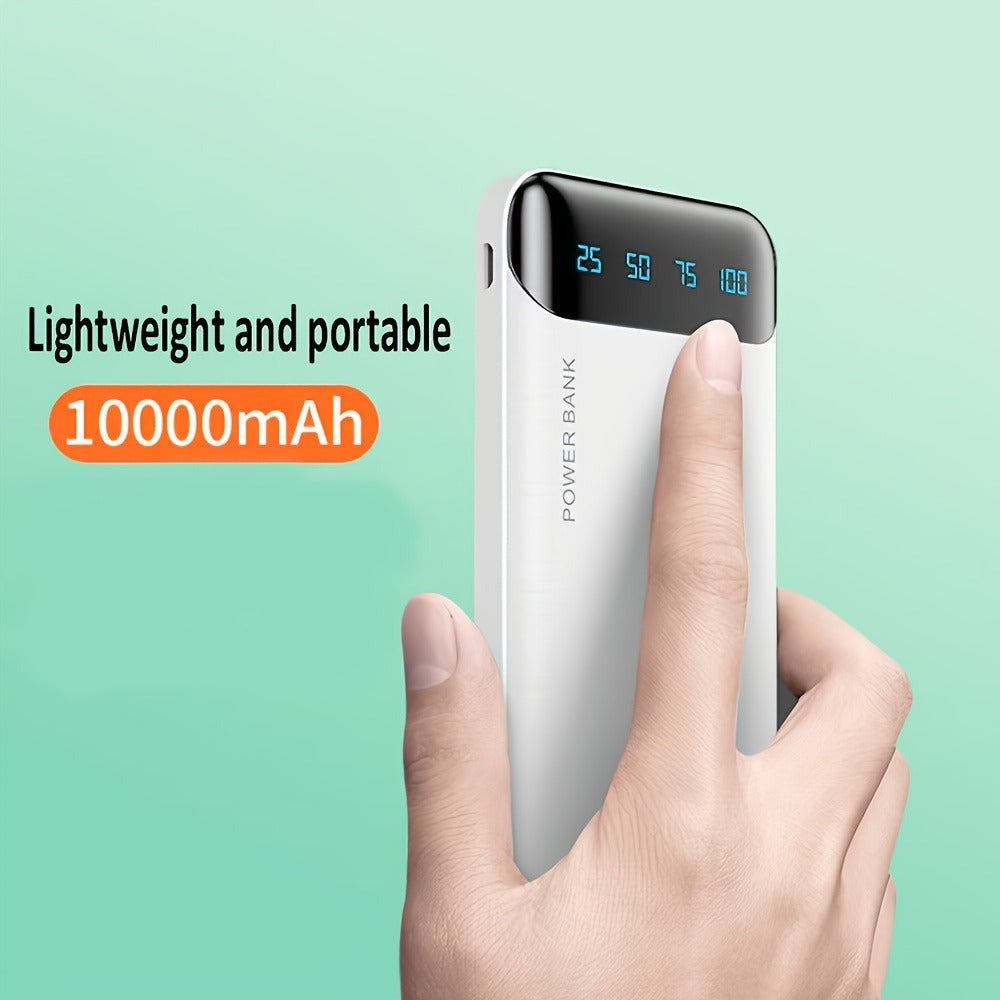 Paquete de 2 baterías externas, banco de poder de 22,5 vatios y 10000 mAh, cargador portátil con carga rápida LED, compatible con teléfonos inteligentes, tabletas, etc.