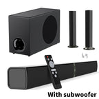 Barra de sonido con subwoofer, barra de sonido para Smart TV, barras de sonido inalámbricas 5.0, graves profundos, sistema de audio para TV con ARC/Opt/AUX para sonido de cine en casa mejorado, altavoz con control remoto por infrarrojos