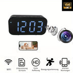 Cámara Despertador 1080P WIFI con Detección de Movimiento, Visualización Remota y Control por APP para Mantener Segura tu Hogar, Oficina, Mascotas y Bebés