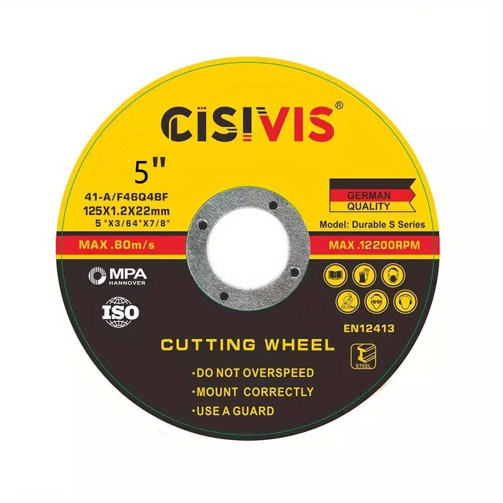 50 unidades 125mm CUCHILLA DE CORTE DE METAL ULTRA FINA 1mm PARA ACERO Y ÁNGULO INOXIDABLE