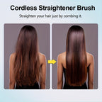 Plancha de pelo inalámbrica | Plancha de Cabello Inalámbrica, Calentamiento Rápido, Peine Alisador para Mujeres, Ligero, Puerto Tipo-C, Anti