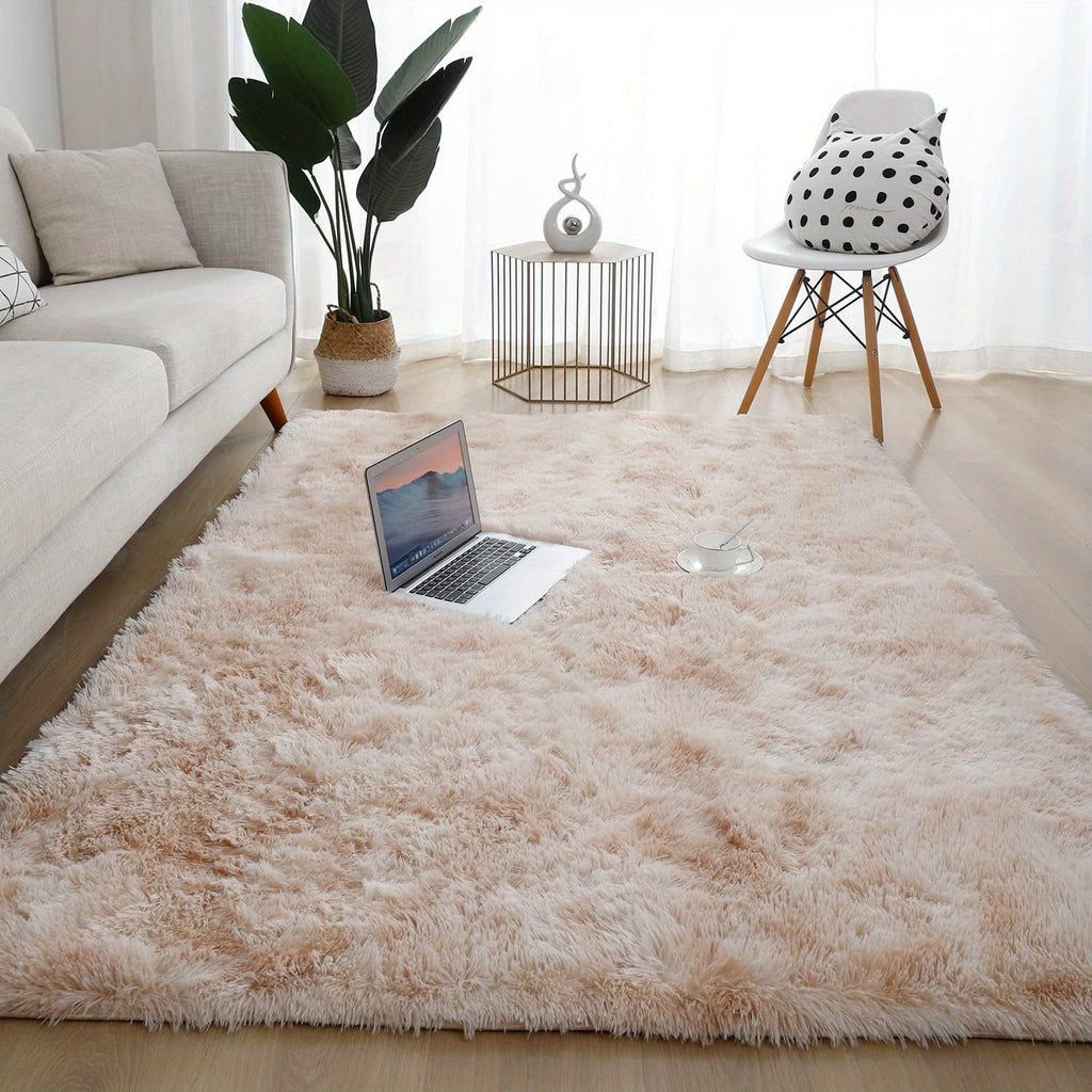 1 alfombra suave de felpa, alfombra de felpa antideslizante, alfombra suave de felpa para mesita de noche, alfombra tie-dye para sala de estar, decoración del hogar, alfombra para dormir mascotas, alfombra para dormitorio y sala de estar, decoración de la