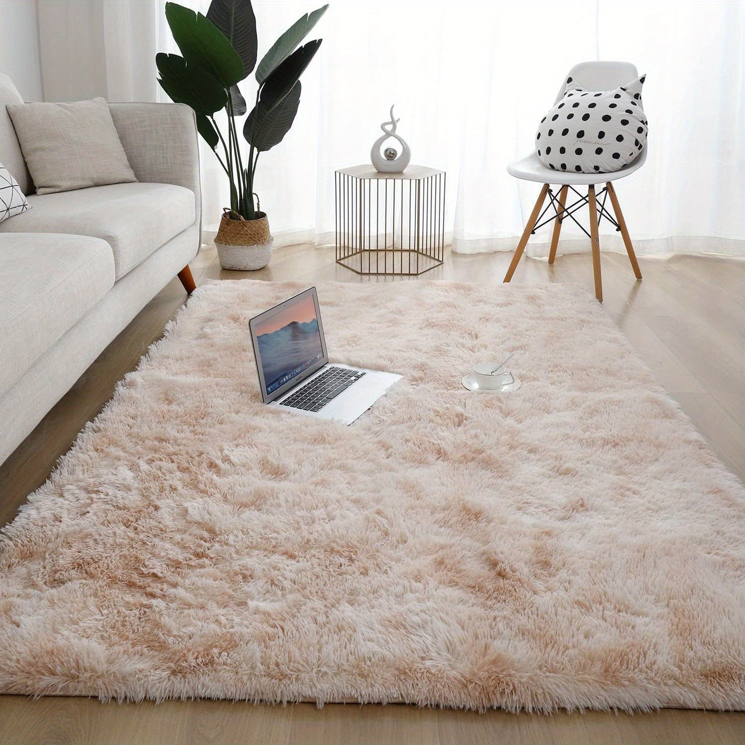 1 alfombra suave de felpa, alfombra de felpa antideslizante, alfombra suave de felpa para mesita de noche, alfombra tie-dye para sala de estar, decoración del hogar, alfombra para dormir mascotas, alfombra para dormitorio y sala de estar, decoración de la