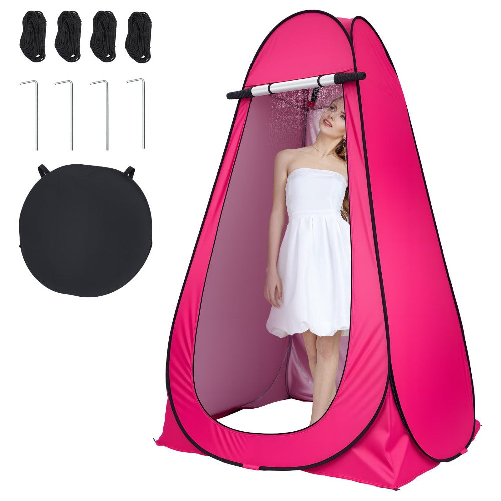 Carpa Portátil de Privacidad para Exteriores - Montaje Instantáneo para Ducha, Baño y Cambio de Ropa con Diseño Ovalado en Forma de Cúpula, Refugio Ligero Verde para Baño Pop-Up en RV, Playa, Jardín, Caravana (No Necesario)