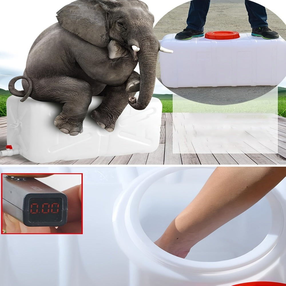 Tanque de agua de gran capacidad con grifo para uso doméstico y exterior 25L/50L/80L/110L/200L Cubo de almacenamiento de agua de plástico portátil y duradero