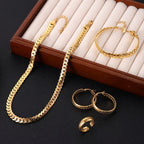 ARTPAGE, Juego de joyería de plata 925 para mujer, collar + pulsera + aretes + anillo/ Juego de 4 piezas. Peso total del producto (93.31 g), glamuroso y elegante, el regalo perfecto para mujer, ideal para el Día de San Valentín, viene con una exquisita ca