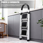 Escalera plegable doméstica de acero aleado con pasamanos antideslizante