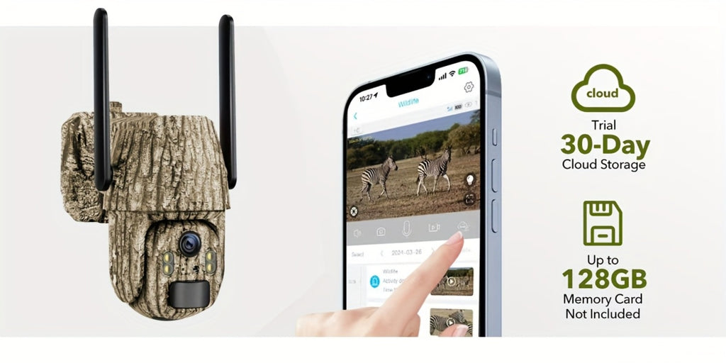 Cámara de seguridad solar inalámbrica para exterior 4G LTE con tarjeta SIM, sin necesidad de WiFi, adecuada para vigilancia empresarial, sensor de movimiento PIR, comunicación bidireccional, visión nocturna a color, almacenamiento en la nube y ranura para