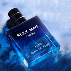 SEXY MAN Perfume para Hombre | Fragancia Parisina, 2 Opciones: Botella Negra (Bergamota, Cedro, Cuero) / Botella Azul (Lima, Violeta, Almizcle), Aroma Encantador para Uso Diario y Citas