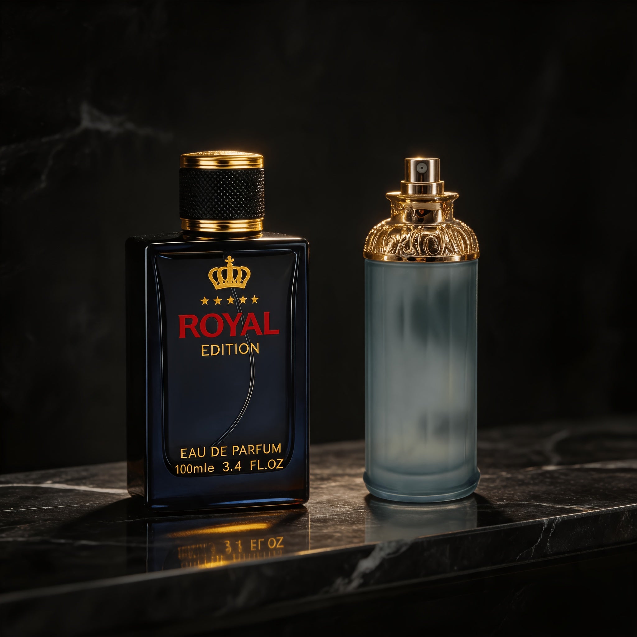 Set de Perfumes de Lujo para Hombre con Aroma Amaderado, 3 piezas | Ciprés Azul Tallado Acuático, Corona Negra, Rosa Oriental y Fougere Transparente de Sándalo | Larga Duración, Gran Volumen, Ideal para Regalos de San Valentín